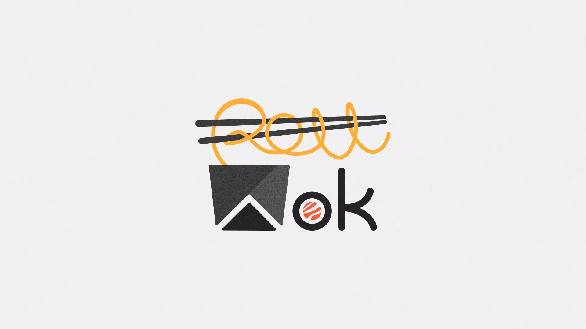 Разработка логотипа суши-бара «Roll Wok Club» в Верхнем Тагиле